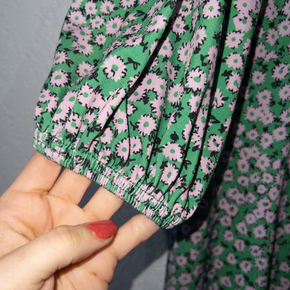 ASOS Curve Green Floral Mini Tea Dress Size 22 - Picture 5 of 8